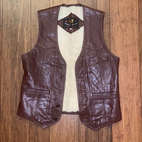 Amazing vintage vest, leather size small - Picture 1 of 4